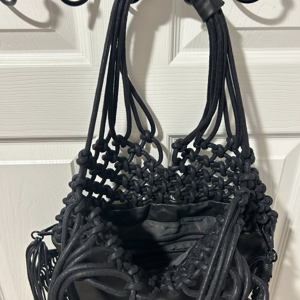 ***DANIELLA LEHAVI BLACK LEATHER BAG*** - Picture 4 of 7